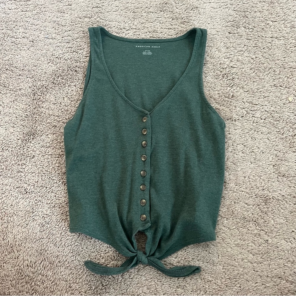 American eagle•green tank• Worn 2 times!